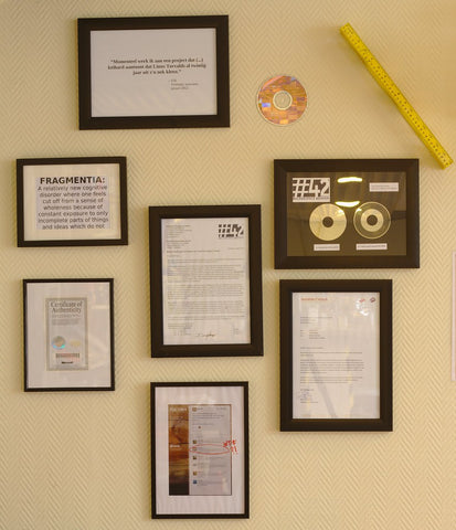 certificate on wall