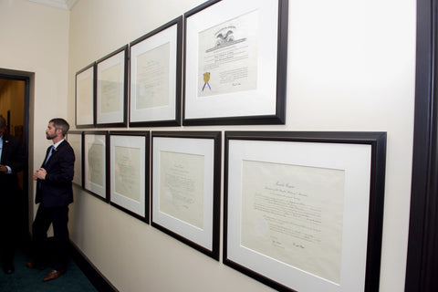 certificate wall