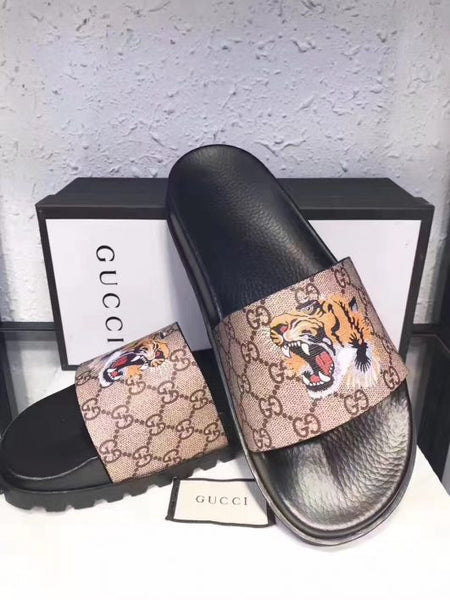 gucci flip flops with tiger