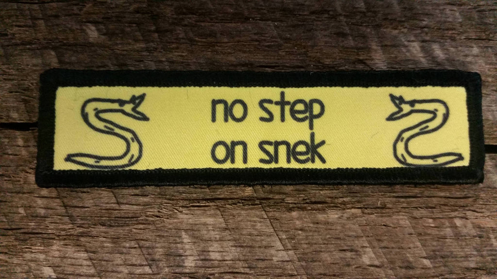 No Step on Snek Hook and Loop Patch