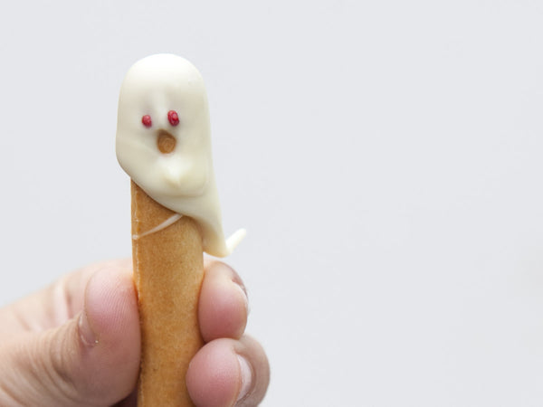 Ghostly Bread Stick Halloween Treats