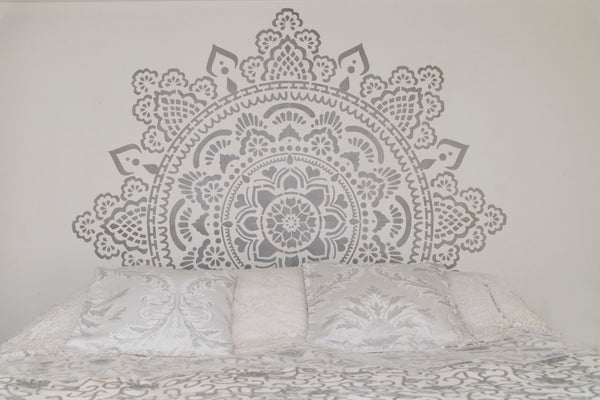 Silver mandala behind my bed