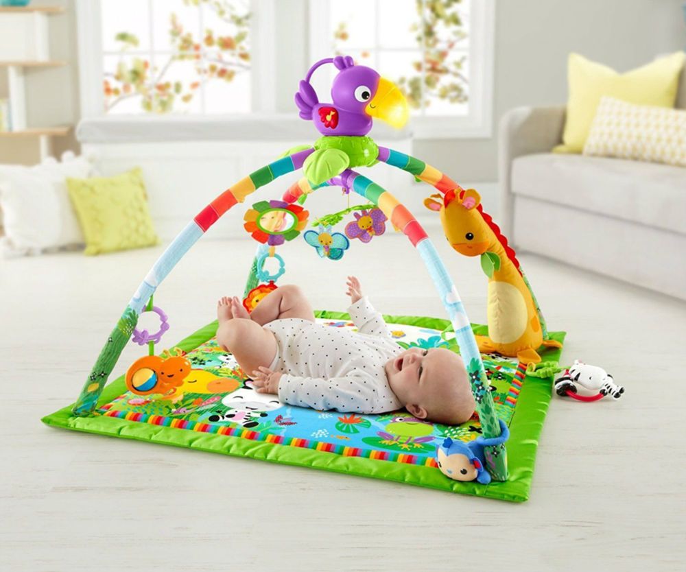 Fisher Price Rainforest Music And Lights Deluxe Gym Play Mat