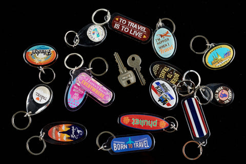 Groovy souvenir keychains