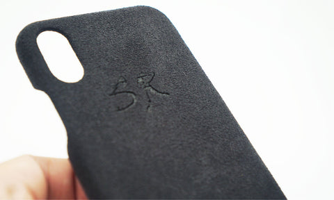 laser engraved suede case