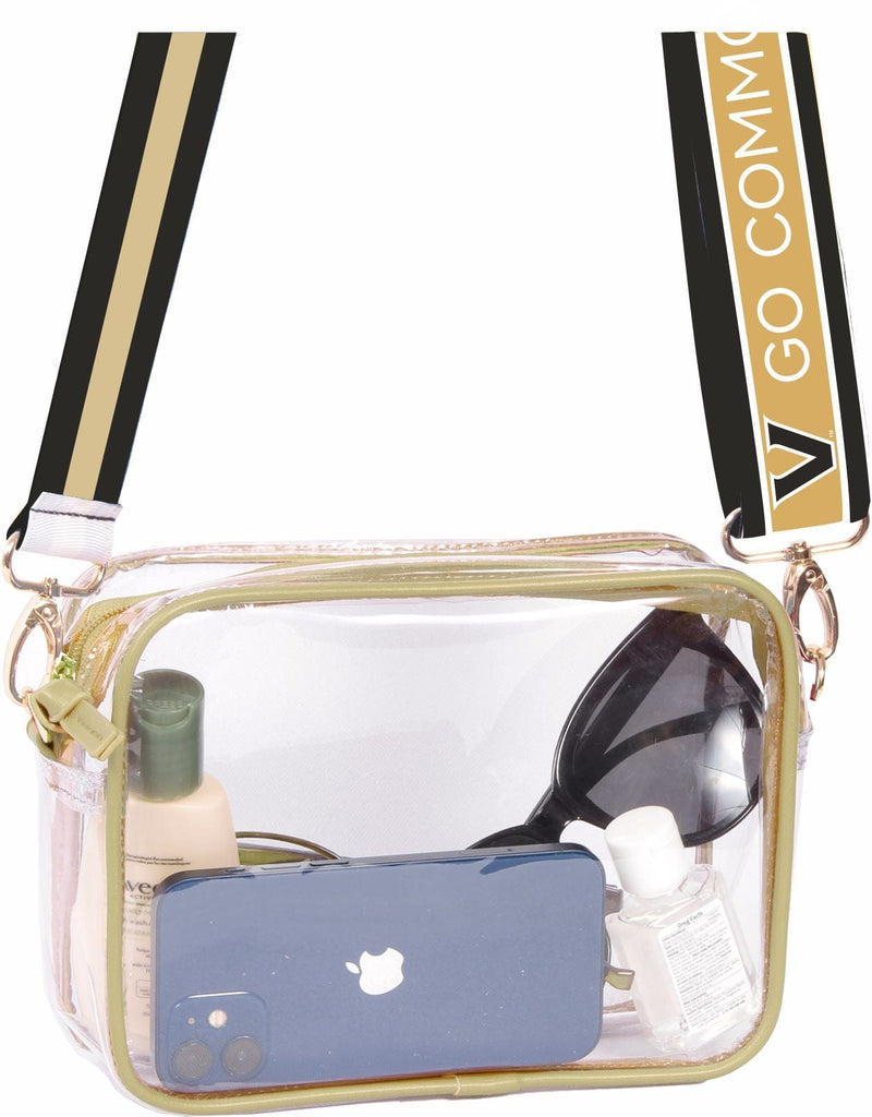 Logo Brands Vanderbilt University Clear Crossbody Backpack