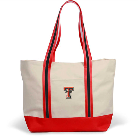 Canvas Boat Tote - Texas Tech