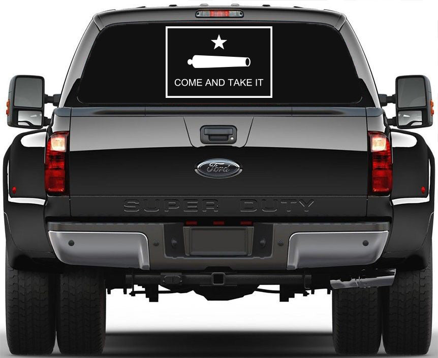 Texas Come and Take It Flag Graphic Die Cut decal sticker Car Truck Boat Wall 7" 