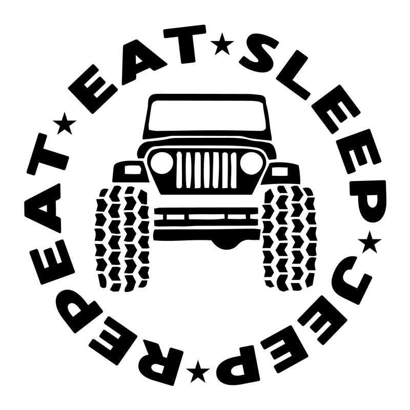Eat Sleep Jeep Decal Sticker for Car Window Laptop and More # 987 