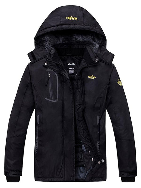 Wantdo Girl's Waterproof Ski Jacket Hooded Fleece Winter Snow Coat Windproof Raincoats Lightweight Outwear 