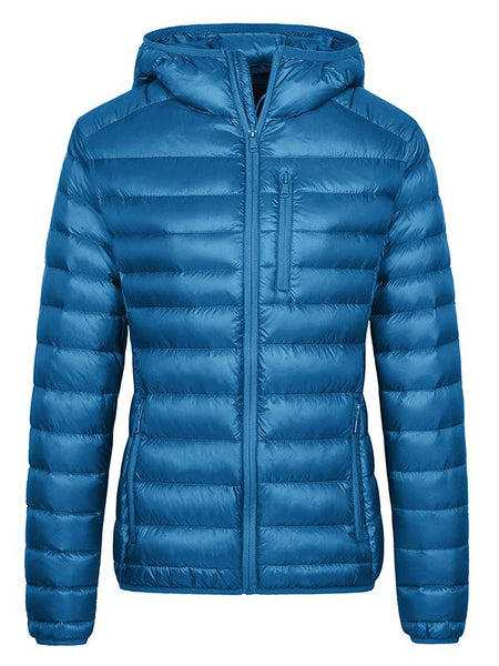 Women's Packable Down Jacket Lightweight Puffer Coat with Hood ThermoL