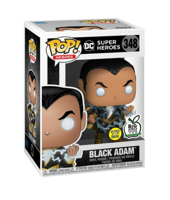 Dc Super Heroes Black Adam  #348 Big Apple Exclusive GITD Glow *DESC* Funko Pop 