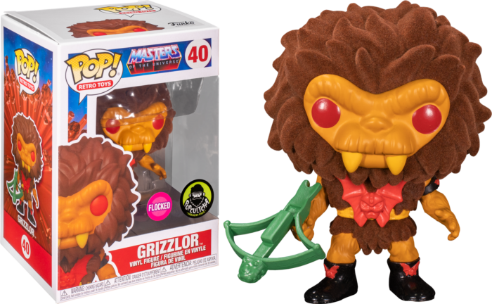 GRIZZLOR FLOCKED FUNKO SHOP EXCLUSIVE POP MASTERS OF THE UNIVERSE 