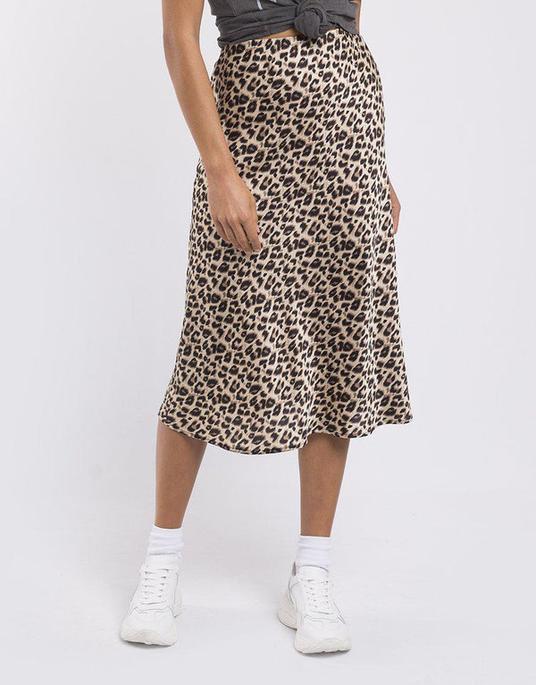 Leopard Midi Skirt Print