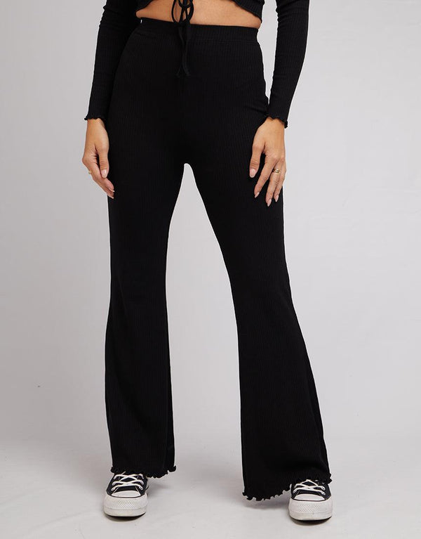 Aae Rib Flare Pants Black | Buy Online | Edge Clothing