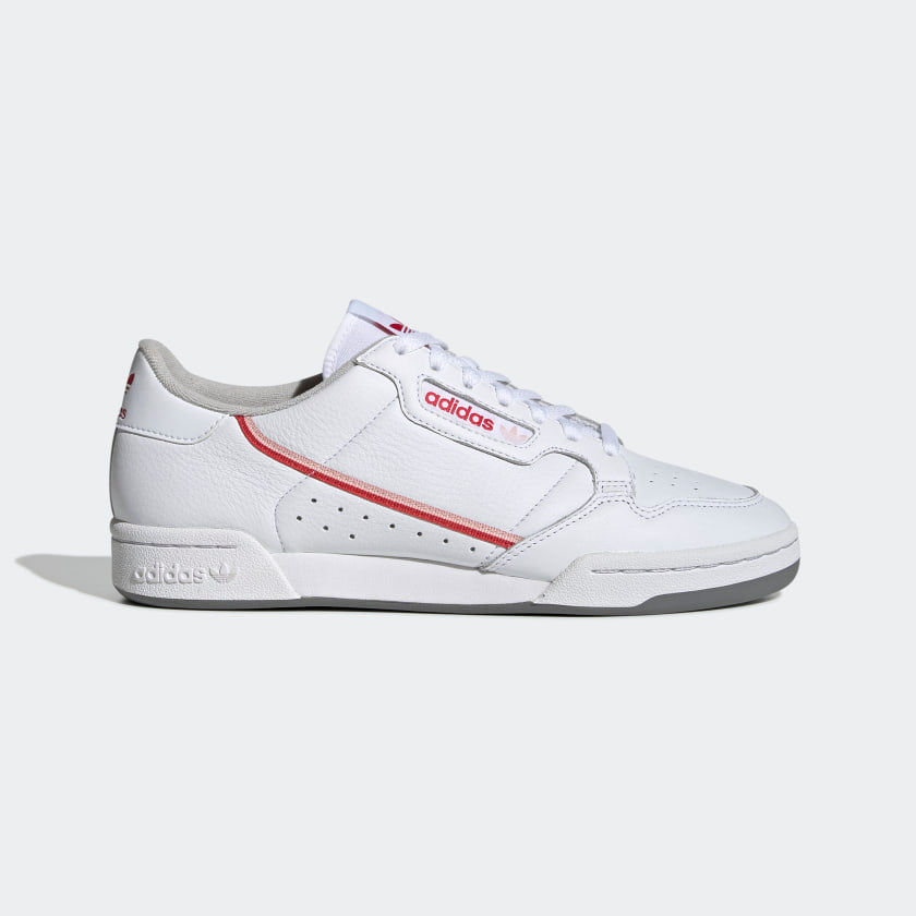 adidas continental 80 white and red
