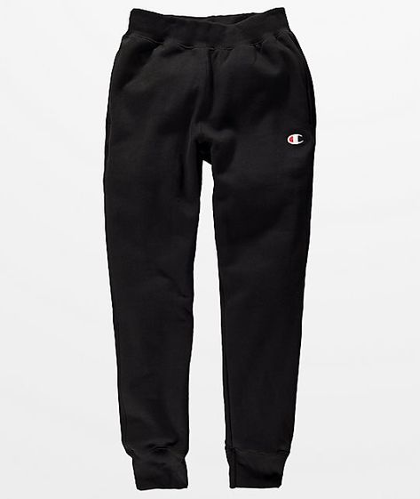 champion reverse weave joggers black