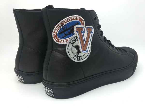 Louis Vuitton Men's Black Leather Tattoo LV League Sneaker Boot