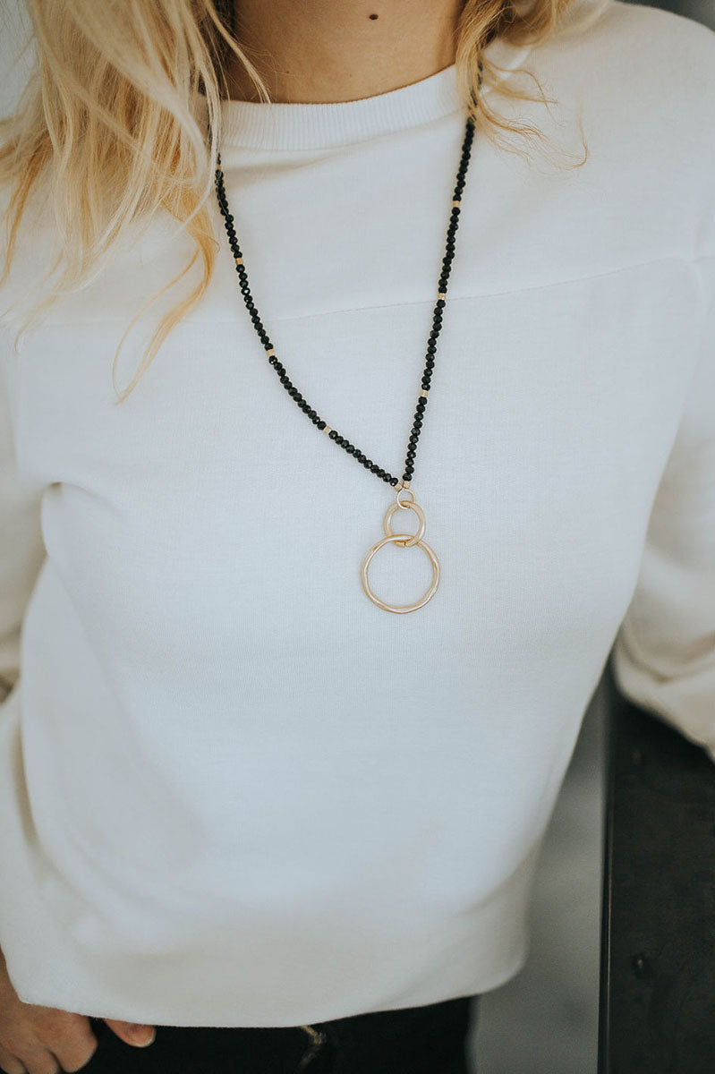 Della Double Ring Necklace