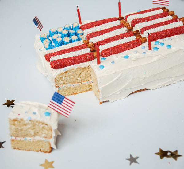 American Flag Vanilla Cake Recipe