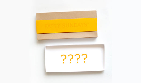 Yellow and kraft gift box with blank inside