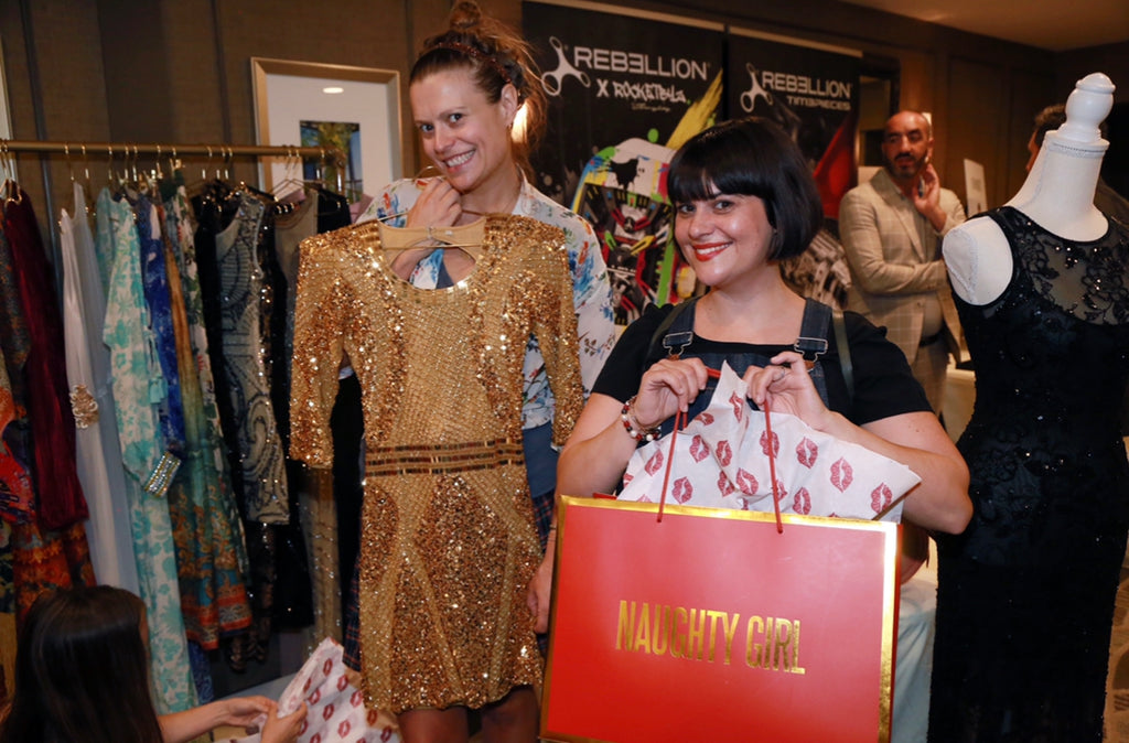 Marianna Palka and Rebekka Johnson Glow Emmys Naughty Girl Shop