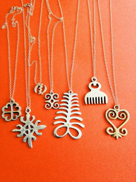 afrohemien adinkra symbol gold necklaces grad gift idea