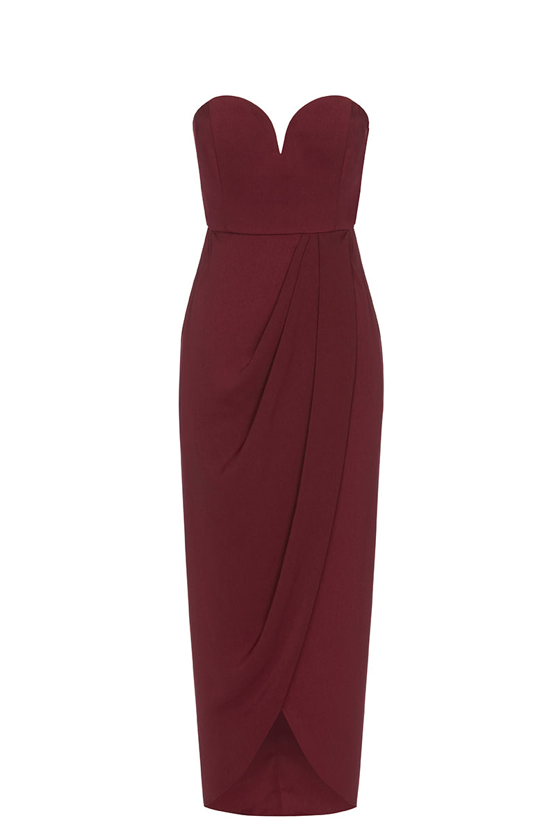 shona joy core u bustier draped dress