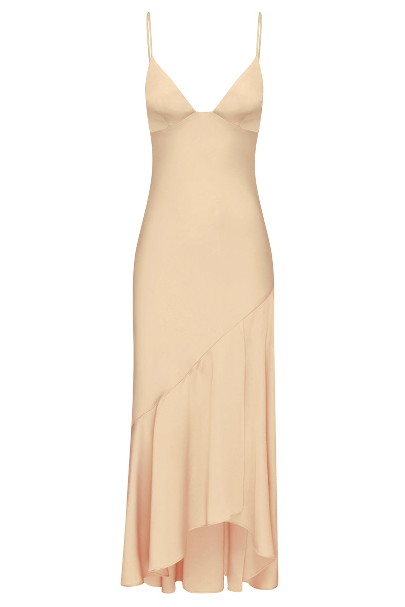 shona joy luxe bias asymmetrical slip dress