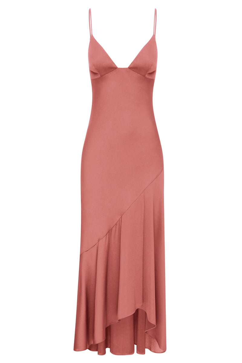 shona joy luxe bias asymmetrical slip dress