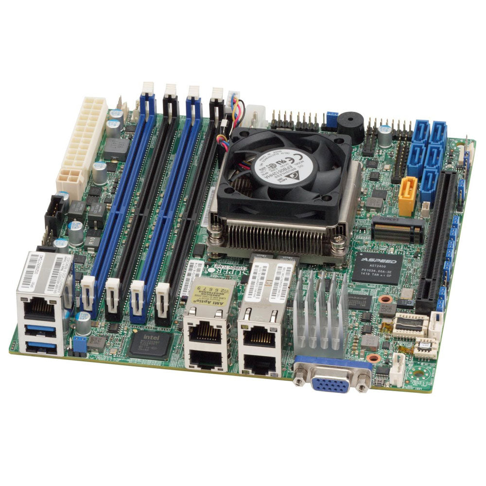 Supermicro X10SDV-4C+-TLN4F Intel Xeon D-1518 Quad Core Mini-ITX  Motherboard w/ 2x 10GbE LAN, 2x GbE LAN, and IPMI