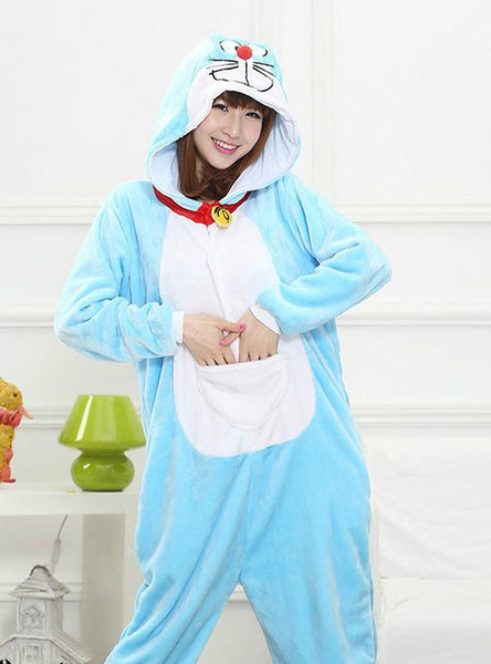 Blue Doraemon Costume Pajamas Sleepwear Onesie Ncocon 