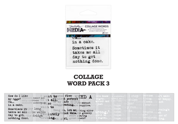 Dina Wakley Media Collage Words