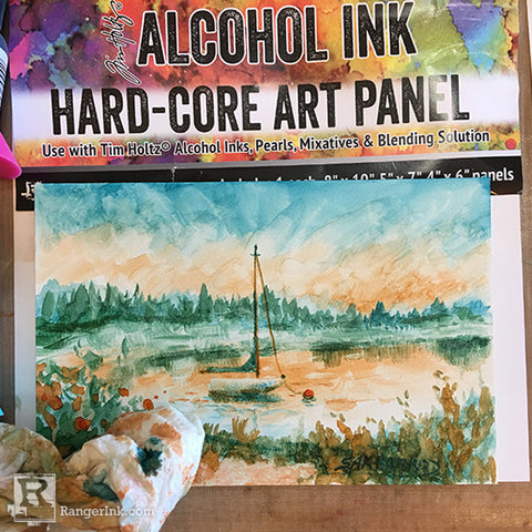 Alcohol Ink Hard-Core Panel Paining Step 10