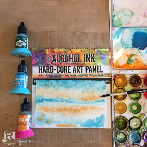 Alcohol Ink Hardcore Art Panel Painting Step 2