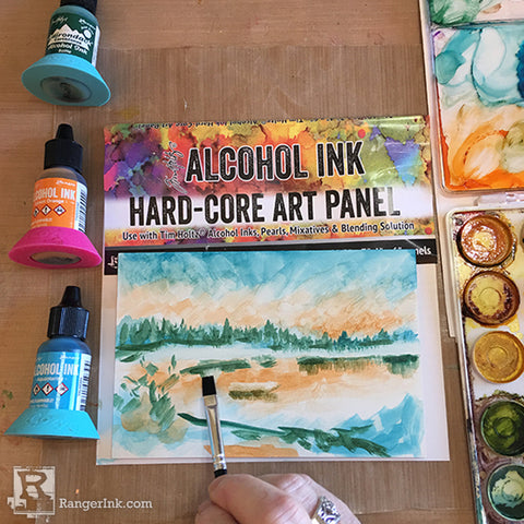 Alcohol Ink Hardcore Art Panel Painting Step 7