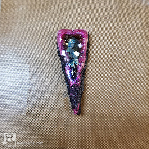 Faux  Crystallized Stone Pendant 