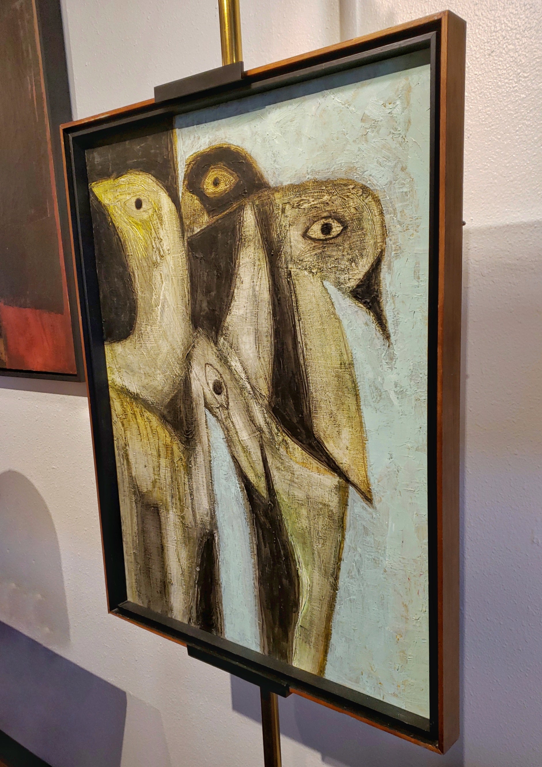 "FLOCK OF BIRDS" OIL ON CANVAS