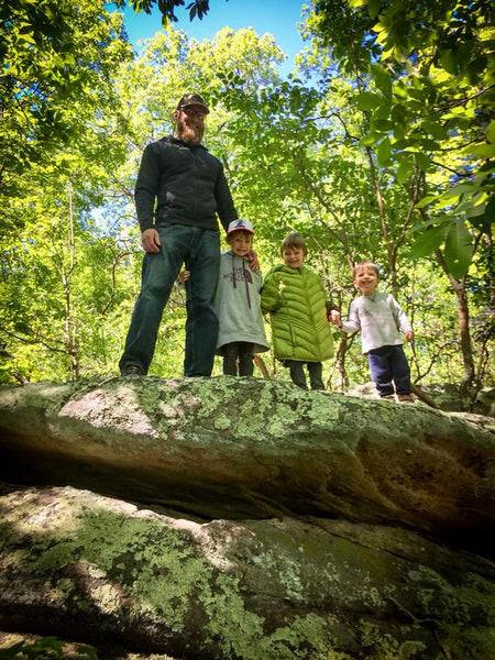 hiking with young kids. 