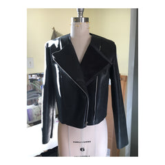 Leather Jacket Sewing Sleeves Front View