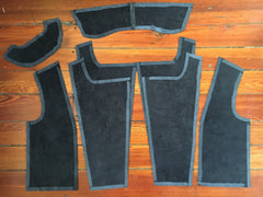 Leather Jacket Front Pattern Pieces Sewing 