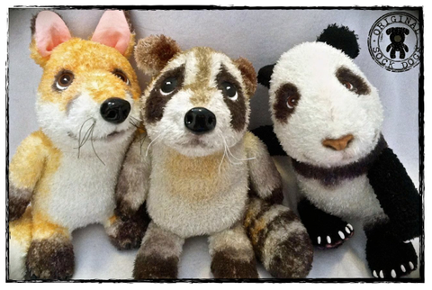 Fox, Raccoon and Panda Stuffed Animal Plush 