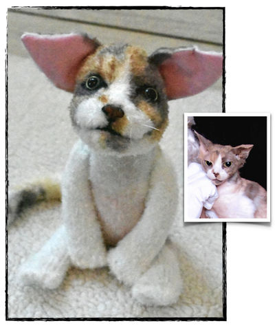 Devon Rex Cat Stuffed Animal Plush 