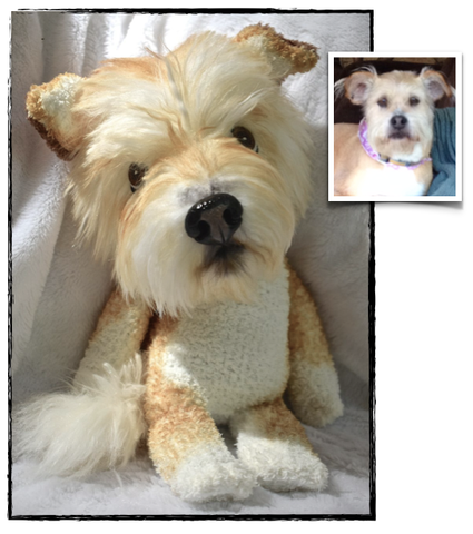 Mixed Breed Terrier Dog Stuffed Animal Plush