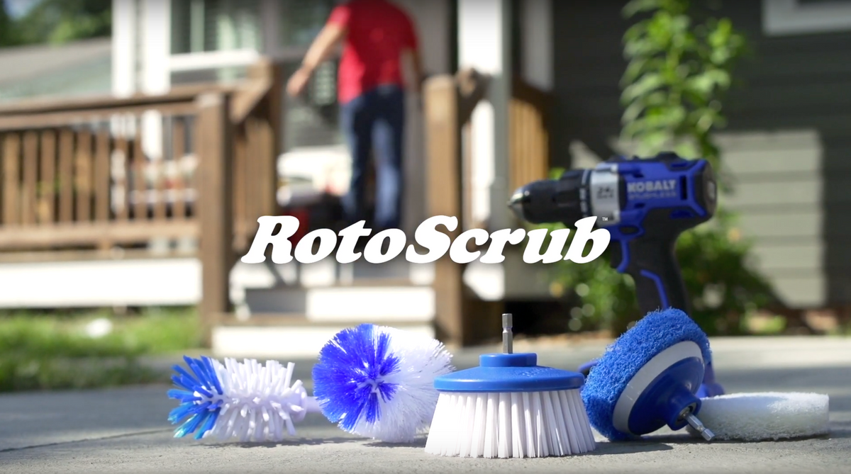 RotoScrub Scrub Pads Super Extended Reach Brush Extended Reach Drill Brush 