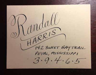 address Written differently envelope