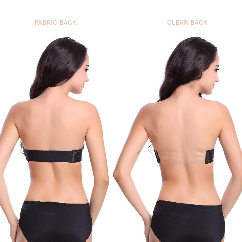 clear back push up bra