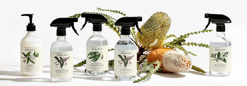 The beautiful environmentally friendly safe cleaning products of Koala Eco
