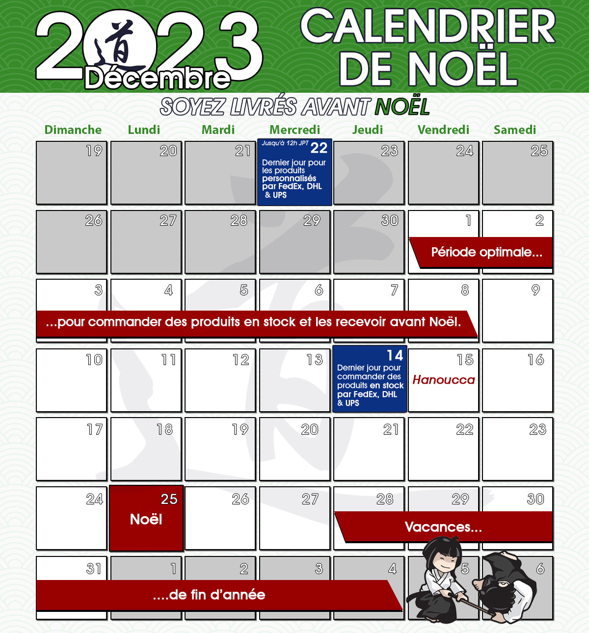 Calendrier de Noël 2022