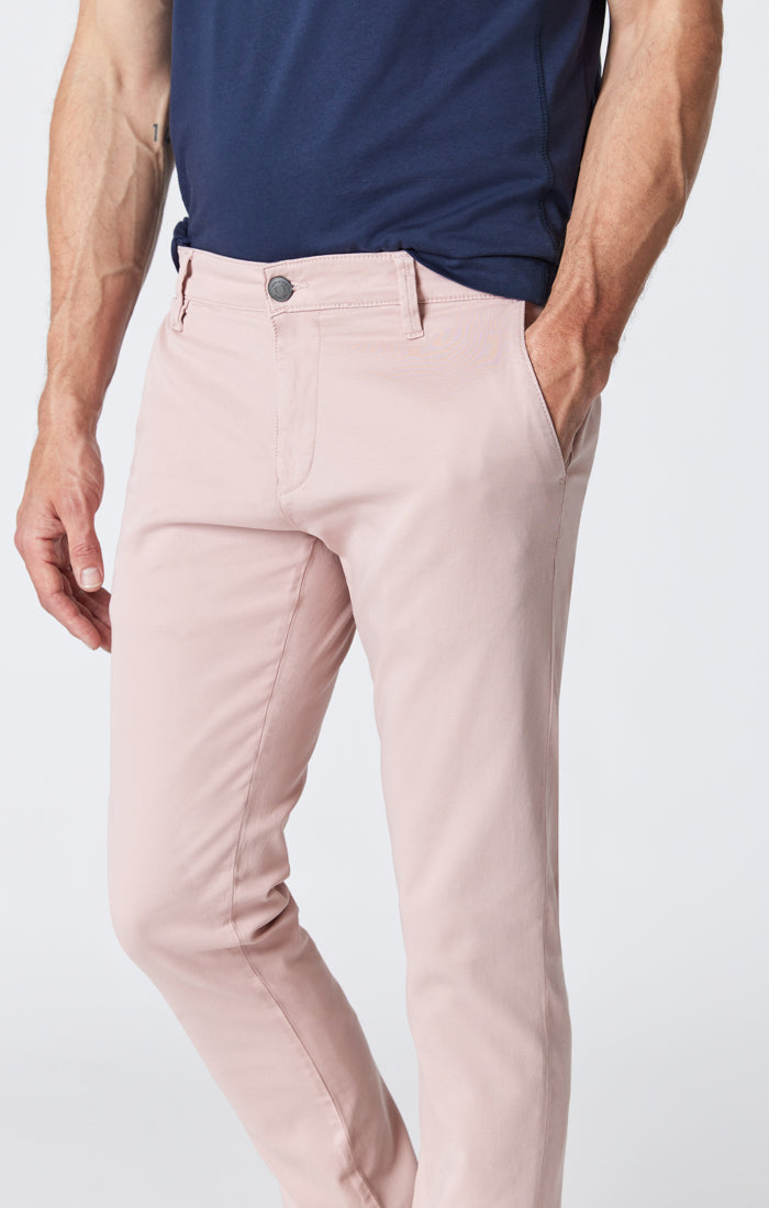 JOHNNY SLIM CHINO PANTS IN ADOBE ROSE SUMMER TWILL Image 6